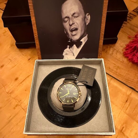 BULOVA 97B203 FRANK SINATRA COLLECTION AEROJET AUTOMATIC WATCH - Picture 1 of 14